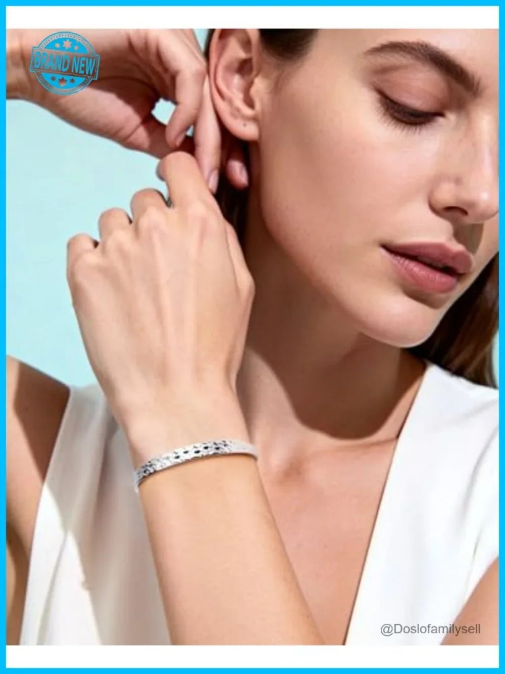 Hammered Texture Adjustable Cuff Bangle Bracelet Sterling Silver